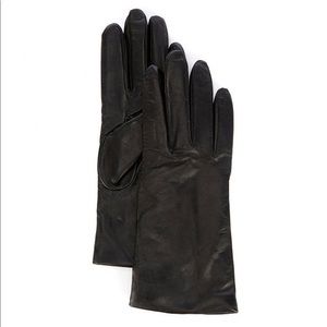 FOWNES BROTHERS Leather Cashmere lined gloves Med
